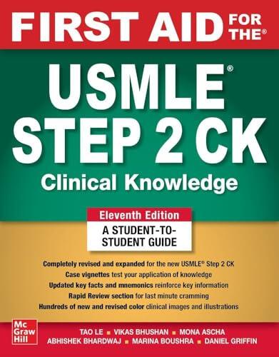 First Aid for the USMLE Step 2 CK, Eleventh Edition (Medicina)