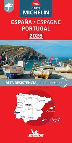 Carte Nationale Espagne, Portugal 2026 - Indéchirable: wegenkaart 1:1 000 000 (Mapas National)