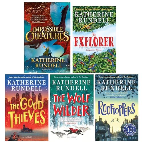 Bloomsbury UK Ltd Conjunto de colección de 5 libros de Katherine Rundell (Rooftoppers, The Wolf Wilder, The Explorer, The Good Thieves & Impossible Creatures [tapa dura)