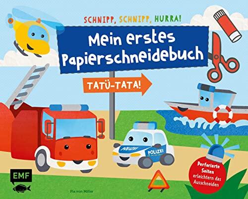 Aprender a recortar con los vehículos de emergencia: guía del libro infantil de manualidades
