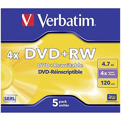 Verbatim 43229- 5 DVD+RW Matt Silver 4x, 4.7GB