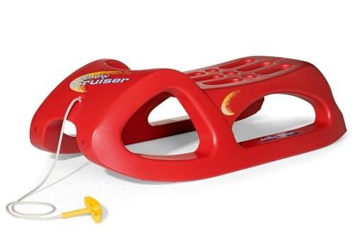 RollyToys rollySnow Cruiser (rojo, patines con raíles de acero, con cuerda de tracción, a partir de 3 años) 200122