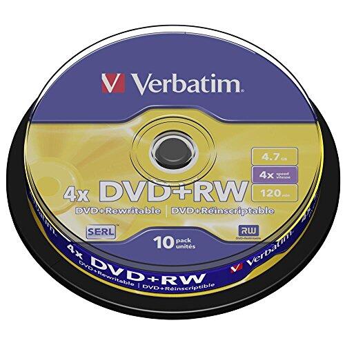 Verbatim DVD+RW 4.7GB - DVD+RW Matt Silver regrabables (10 unidades)