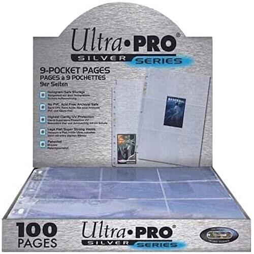 Ultra Pro-E-81442-E Hojas para Album de cartas, Color transparente, 1-pack (UPR81442) – Versión Francesa