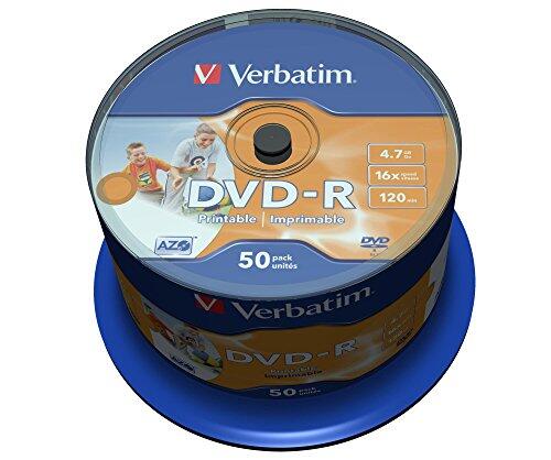 Verbatim DVD-R 4.7GB 16X GENERAL WIDE SUPLPHOTOPRINTABLE 50-SPINDLE