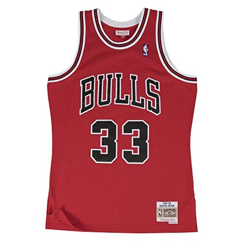 Mitchell & Ness Swingman Chicago Bulls - Camiseta de Punto 2.0, Color Rojo, Rojo (Scarlet), M