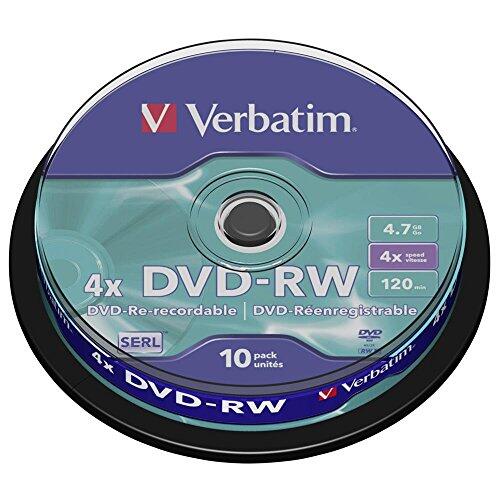 VERBATIM DVD-RW, 4.7 GB, 120 min, pack de 10