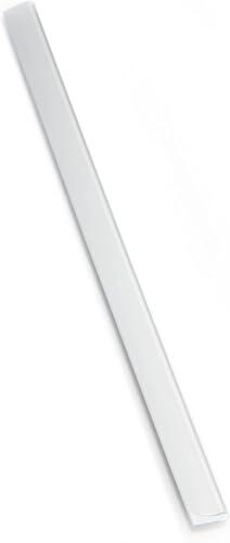 Durable 293319 Rieles de sujeción A4, para aproximadamente 60 hojas, 10 piezas, transparente
