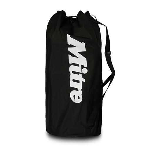 Mitre Bolsa de fútbol, resistente, correas ajustables, capacidad para 12 balones, negro