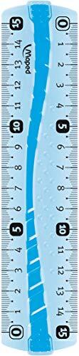 Maped Regla Plana Irrompible de 15 cm, Material Escolar, Diseño Técnico y Académico, Grabado de, Borde Antimanchas y Empuñadura Ergonómica, 2 Colores, Claro, PLC, 15 centímetros