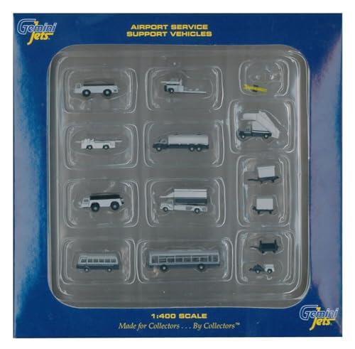 GeminiJets Accesorios para vehículos de Soporte de Servicio de Aeropuerto terrestre, Escala 1:400, 14 Piezas