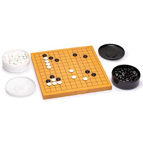 Guía completa del juego de Go Yellow Mountain Imports: Tablero Shin Kaya y Piedras de Melamina