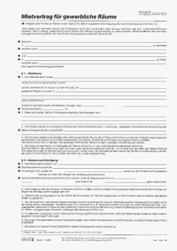 Baier & Schneider 1025203 - Formulario de contrato de arrendamiento comercial (A4, 5 hojas)