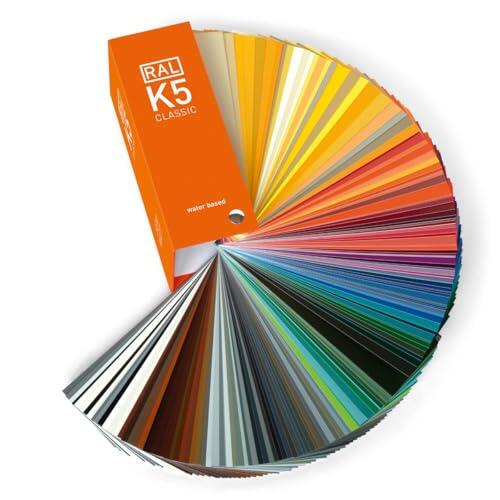 RAL K5 carta de colores, 216 muestras de color a toda página, semi-mates, 8 idiomas