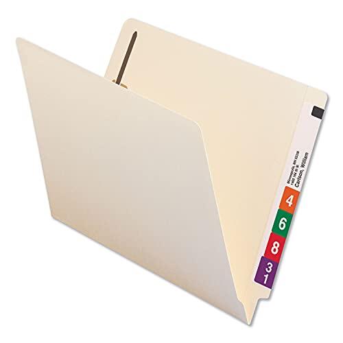 End Tab Folders, Two Fasteners, Letter, Manila, 50/Box, Sold as 1 Box