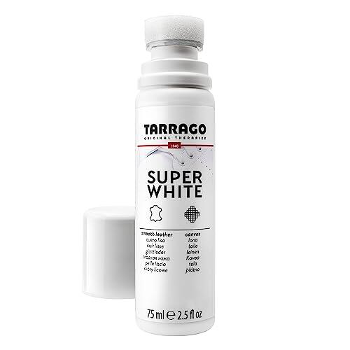 Tarrago Super White 75 ml | Blanqueador para Calzado | Apto para cualquier Superficie: Cuero, Piel Lisa, Piel Sintética y Lona | Para Zapatos y Zapatillas