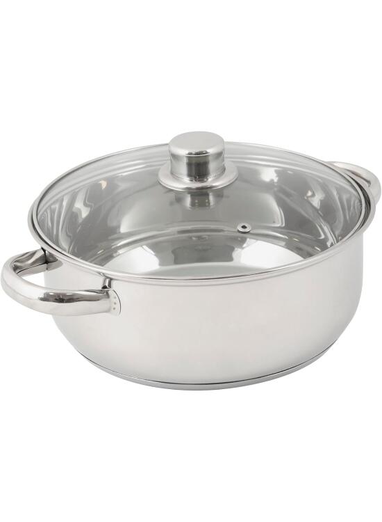 Crealys Olympe - Cacerola de INOX, diámetro de 24 cm, 4 l