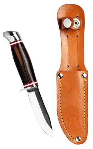 Moses. 9628 - Expedición Naturaleza, Cuchillo al Aire Libre con Mango de Madera y Lederhüll (versión en alemán)