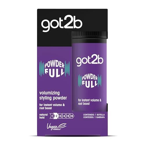 Got2B Polvo Texturizante Volumen Powderful (1 x 10 g), polvos de volumen instantáneos, polvos para el pelo de fijación media, texturizador de cabello con acabado natural