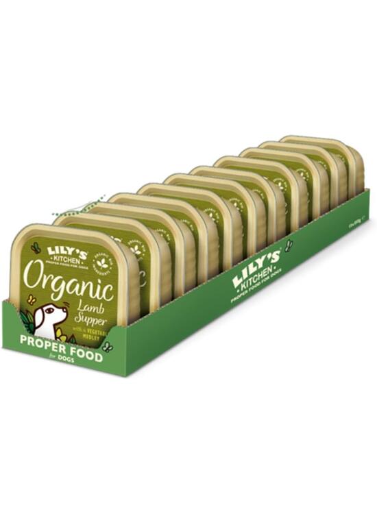 Lily's Kitchen Elaborado con ingredientes naturales alimento húmedo para perros adultos bandeja cordero orgánico 11 x 150g