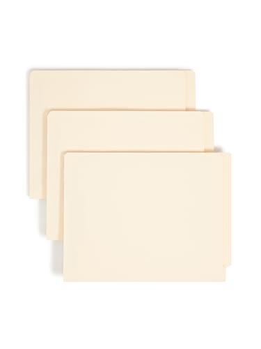 Smead final Tab cierre Archivo Carpeta con divisor, 2 cierres, reforzado tipo recto Tab, 1 divisor, tamaño carta, Manila, 50 por caja (34220)