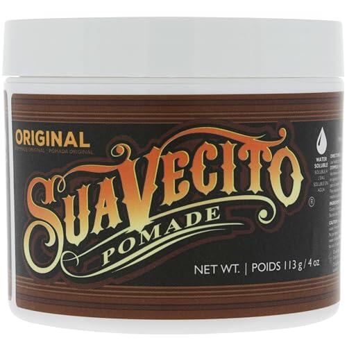 Suavecito Pomade Original Hold, Pomada para el Cabello de Agarre Medio para Hombres, Cera a Base de Agua de Brillo Medio, Fácil de Lavar, Agarre Duradero para Todo Tipo de Peinados, 4oz/113g