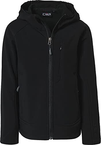 CMP Chaqueta Kid G Con Capucha Fija, Chaqueta Softshell Unisex niños, Negro, 176