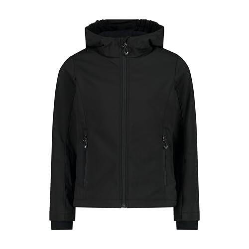 CMP Chaqueta Kid G Con Capucha Fija, Chaqueta Softshell Unisex niños, Negro, 164