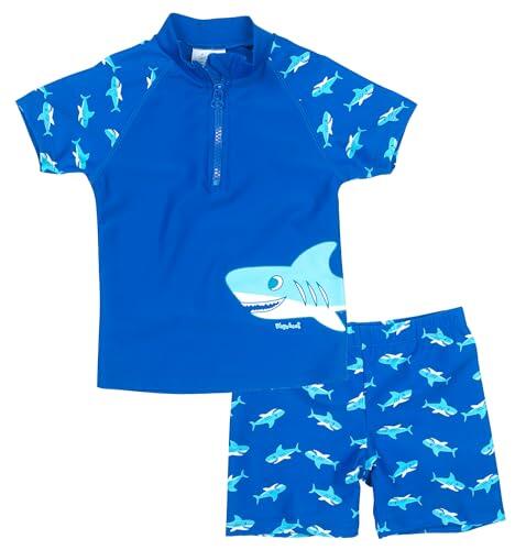 Playshoes Shark UV Protection Bath Set Traje De Baño, Azul (Original), 98-104 para Niños