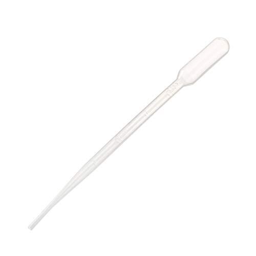 sourcing map 50 Uds Plástico Desechables Pipetas 2ml 148mm Longitud
