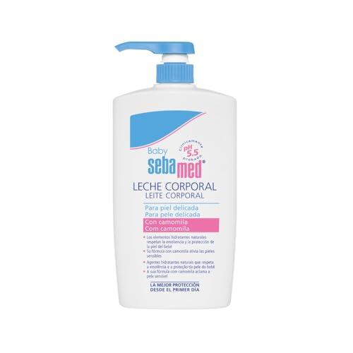 Baby Sebamed Leche Corporal Hidratante, Piel Delicada Bebé, 750 ml | pH 5.5, Apto Recién Nacido, Con Camomila y Alantoína, Rápida Absorción, Hipoalergénico, Testado Dermatológicamente