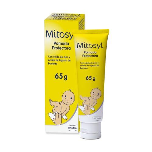 Mitosyl pomada protectora, crema pañal suave, alivio irritaciones, 65 gr | Crema regeneradora e hidratante, testado dermatológicamente, barrera protectora para pieles sensibles