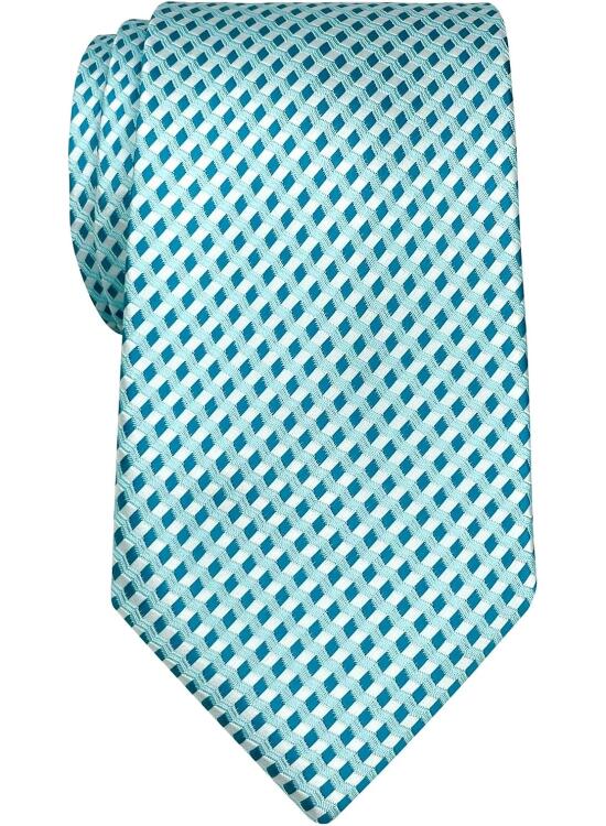 Retreez Corbata de microfibra con estampado en zigzag para hombres