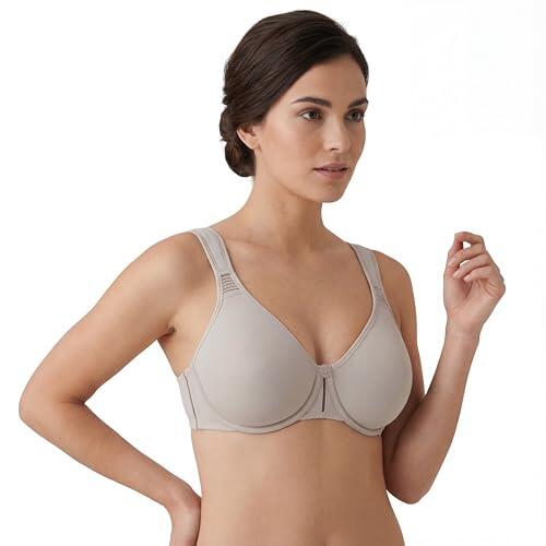 Selene, Sujetador Reductor para Mujer con Tirantes Anchos Confort y Aro, Sin Relleno, Colección Lorea, Color Tierra, Talla 95D