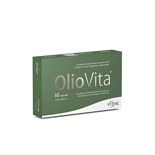 Vitae – Oliovita 60 cápsulas | Espino Amarillo Rico en Omega-7 | Omega 3-6-9 y Vitaminas A+E | Hidratación y Regeneración de Piel y Mucosas | Nutrición Interna para Sequedad