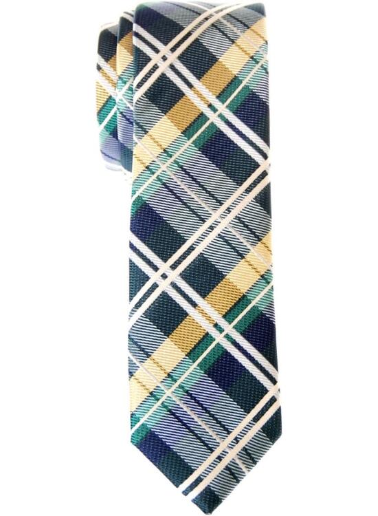 Retreez Corbata de microfibra fina con estampado a cuadros elegante para hombres