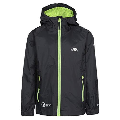 Trespass Qikpac Packaway JKT TP75 Chaqueta, Niños, Negro (Blk), 11/12
