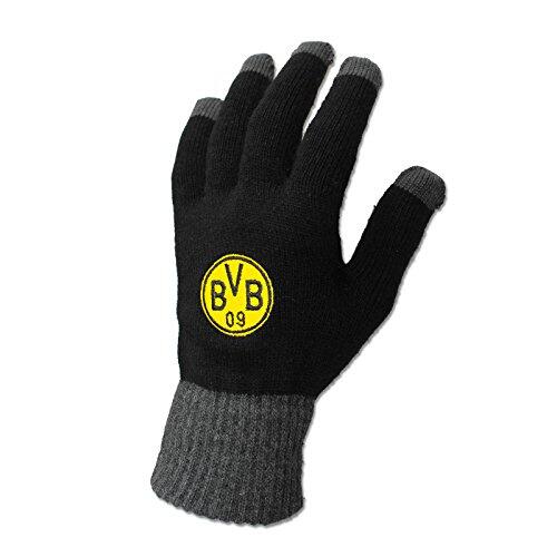 Borussia Dortmund Guantes para Smartphone, Unisex, Negro/Amarillo, M