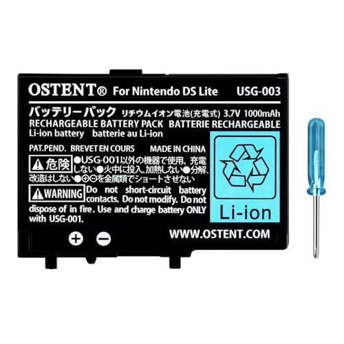OSTENT 3.7V 1000mAh Recargable Li-Ion Polímero Batería Kit de Herramientas para Nintendo DSL NDS Lite