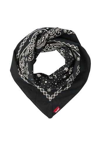 Levi's Paisley Bandana, Chal Hombre, Negro (Regular Black), Talla Única