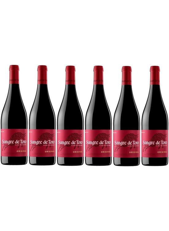 Sangre de Toro, Vino Tinto - 6 botellas de 75 cl, Total: 4500 ml, Cosecha puede variar, 13,5% vol