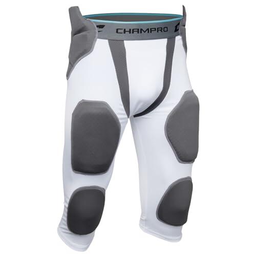 CHAMPRO Man-Up - Faja de 7 Almohadillas, Color Blanco, Adulto 2XL (FPGU7AW2X)