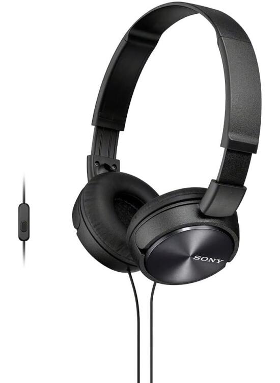 Sony MDR-ZX310APB - Auriculares de diadema cerrados (con micrófono, control remoto integrado), negro