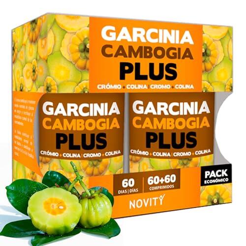 Garcinia Cambogia con Cromo y Colina - Apoyo Metabolismo y Función Hepática - Pack 2 x 60 Comprimidos - Garcinia Cambogia Plus DietMed