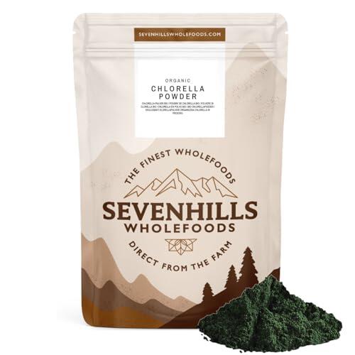 Sevenhills Wholefoods clorella En Polvo, Pared Celular Rota, Orgánico 1kg
