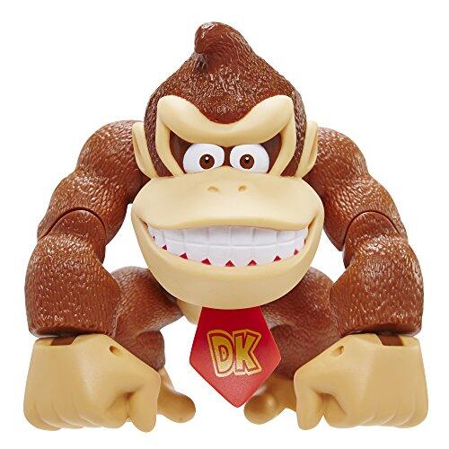 Super Mario Figura de acción de Donkey Kong Nintendo de 15 cm (6") de Altura, con articulaciones posables, Ideal para Jugar y exhibir niños y coleccionistas a Partir de 3 años.