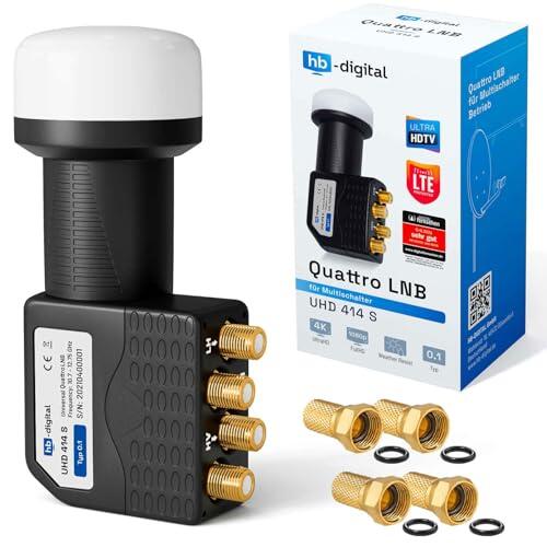 Guía técnica del LNB Quattro de HB Digital para sistemas de satélite avanzados