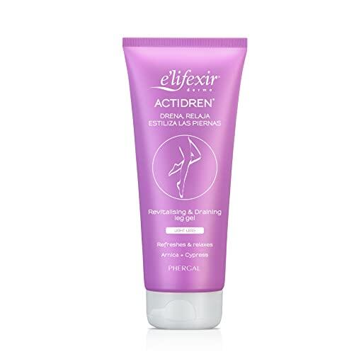 E'LIFEXIR Actidren - Gel Relajante de Piernas | Drena, Relaja y Estiliza las Piernas| Mejora la Circulación | Reduce el Volumen de Piernas y Tobillos Hinchados | 200 ml