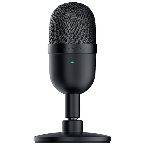 Razer Seiren Mini - Micrófono compacto para USB para streaming, (compacto con patrón polar supercardioide, soporte inclinable, amortiguador integrado) Negro
