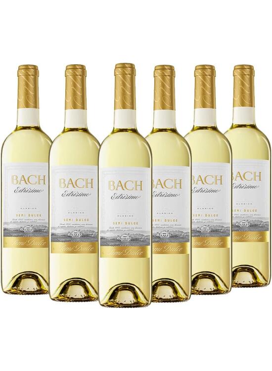 BACH Viña Extrísima - Vino Blanco Semidulce - 6 botellas 0,75 L